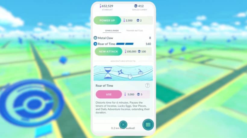 Roar of Time and Spacial Rend Adventure Effect in Pokémon Go