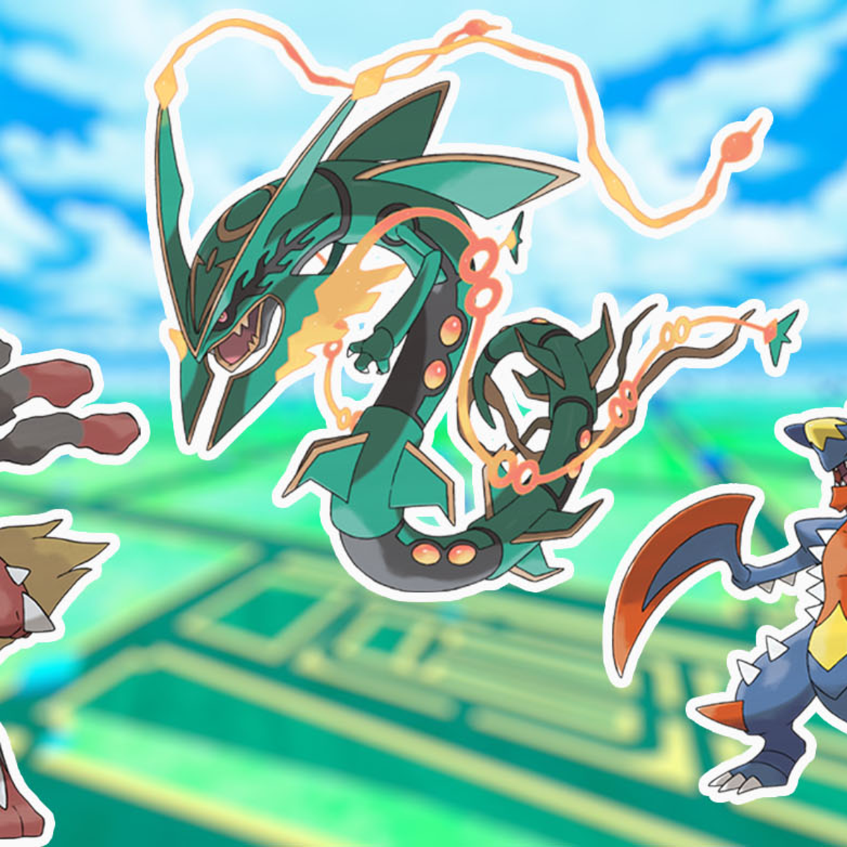 Pokemon Mega Evolution Rayquaza Skinnende