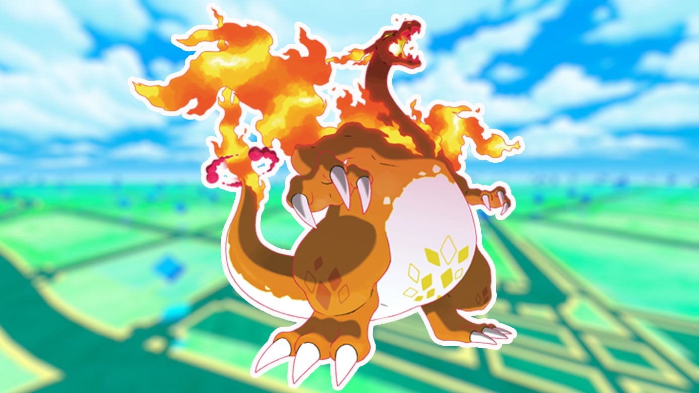 pokemon gigantamax charizard card Rare gold VMAX Pokmon card powerful pose on a deep black background Pokmon Go Gigantamax Charizard counters,