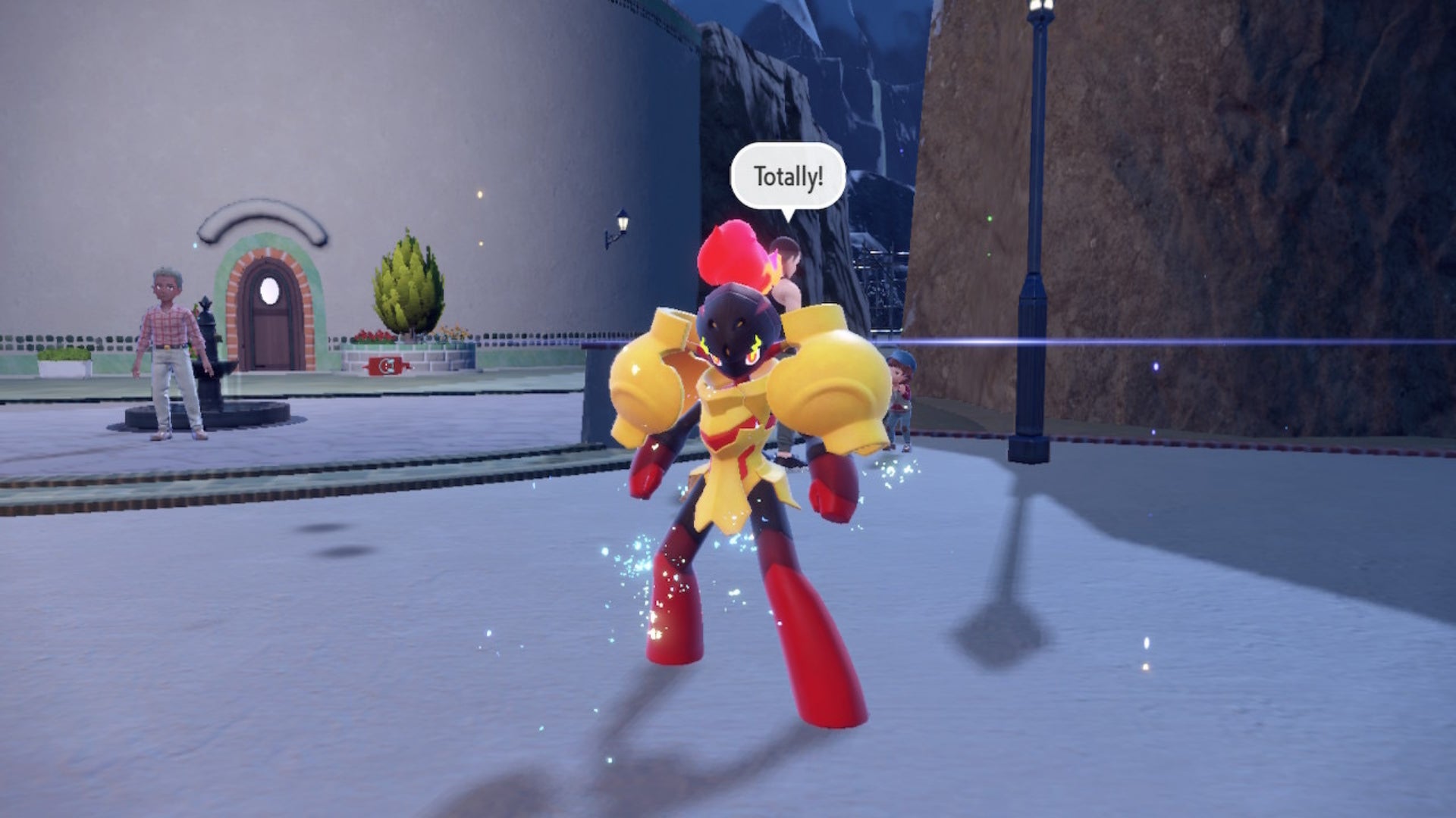 Armarouge, the evolution of Charcadet, in Pokemon Scarlet