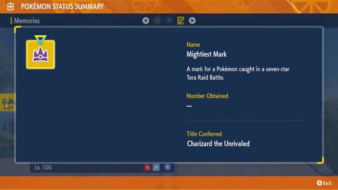Charizard's title when caught during the Tera Raid event in Pokemon Scarlet and Violet