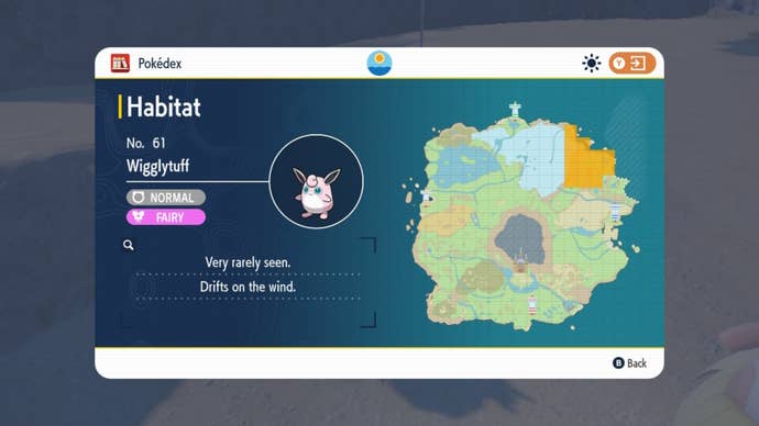 Wigglytuff's habitat in Pokemon Scarlet and Violet