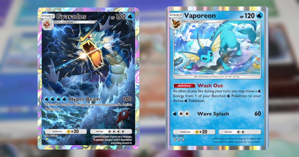 Pokemon TCG Pocket best Gyarados ex and Vaporeon deck - card list and guide | VG247 Pokemon TCG Pocket best Gyarados ex and Vaporeon deck - card list and guide | VG247