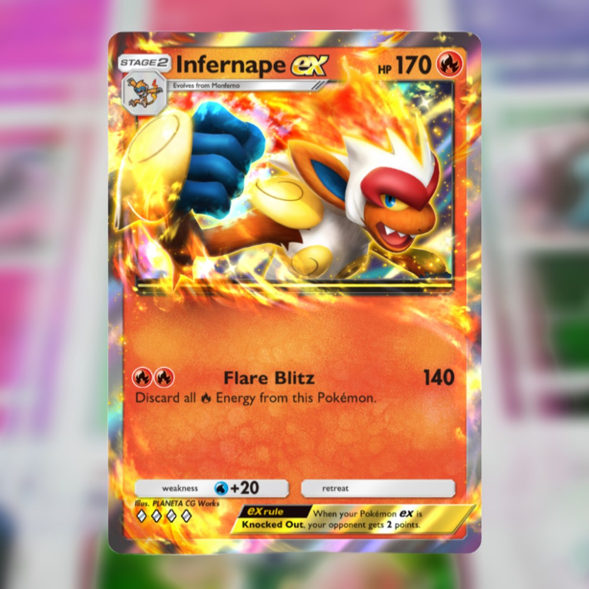 infernape pokemon card ex My first Rainbow rare! : r/PokemonTCG This attack does 80 damage for each Energy card revealed in this way Lokking for Infernape EX. Let