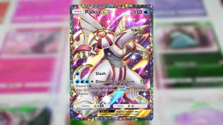 The Palkia ex card from Pokemon TCG Pocket's Space-Time Smackdown booster expansion is shown
