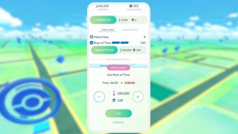 Roar of Time and Spacial Rend Adventure Effect in Pokémon Go