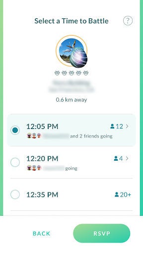 Pokémon Go RSVP Feature: A Comprehensive Guide to Raid Planning 4 The Raid RSVP time screen in Pokémon Go.