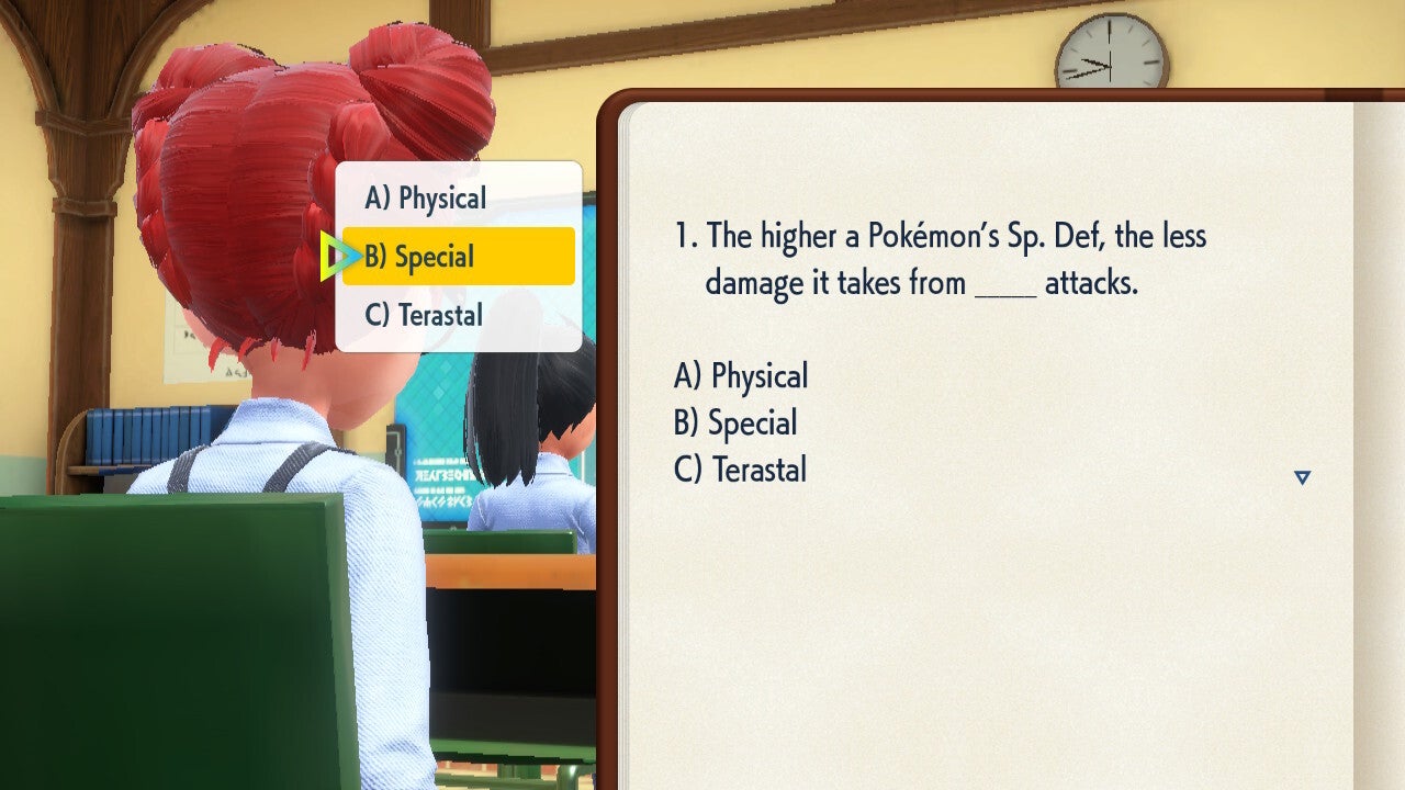 Pokémon Scarlet and Violet school answers for History, Biology, Math, Languages, Battle Studies ...
