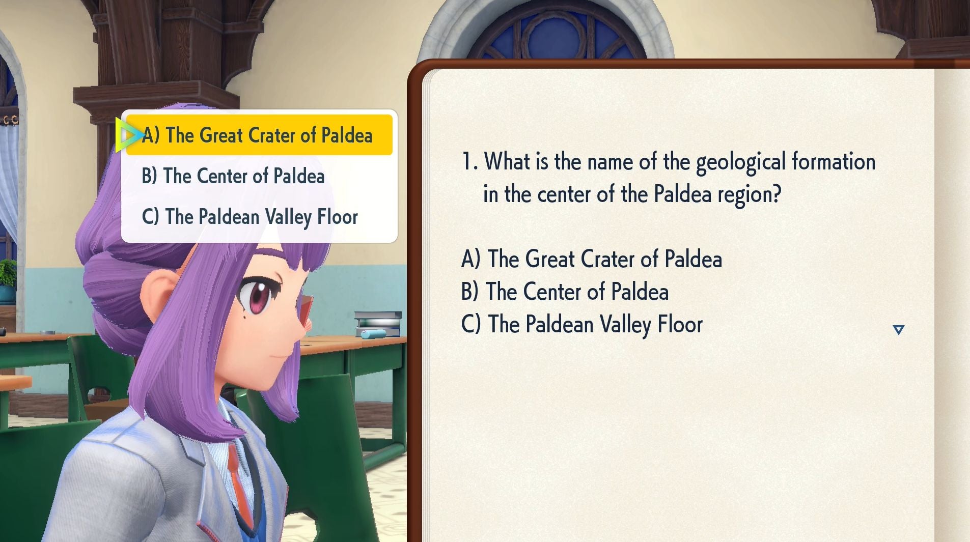 Pokémon Scarlet and Violet school answers for History, Biology, Math, Languages, Battle Studies ...