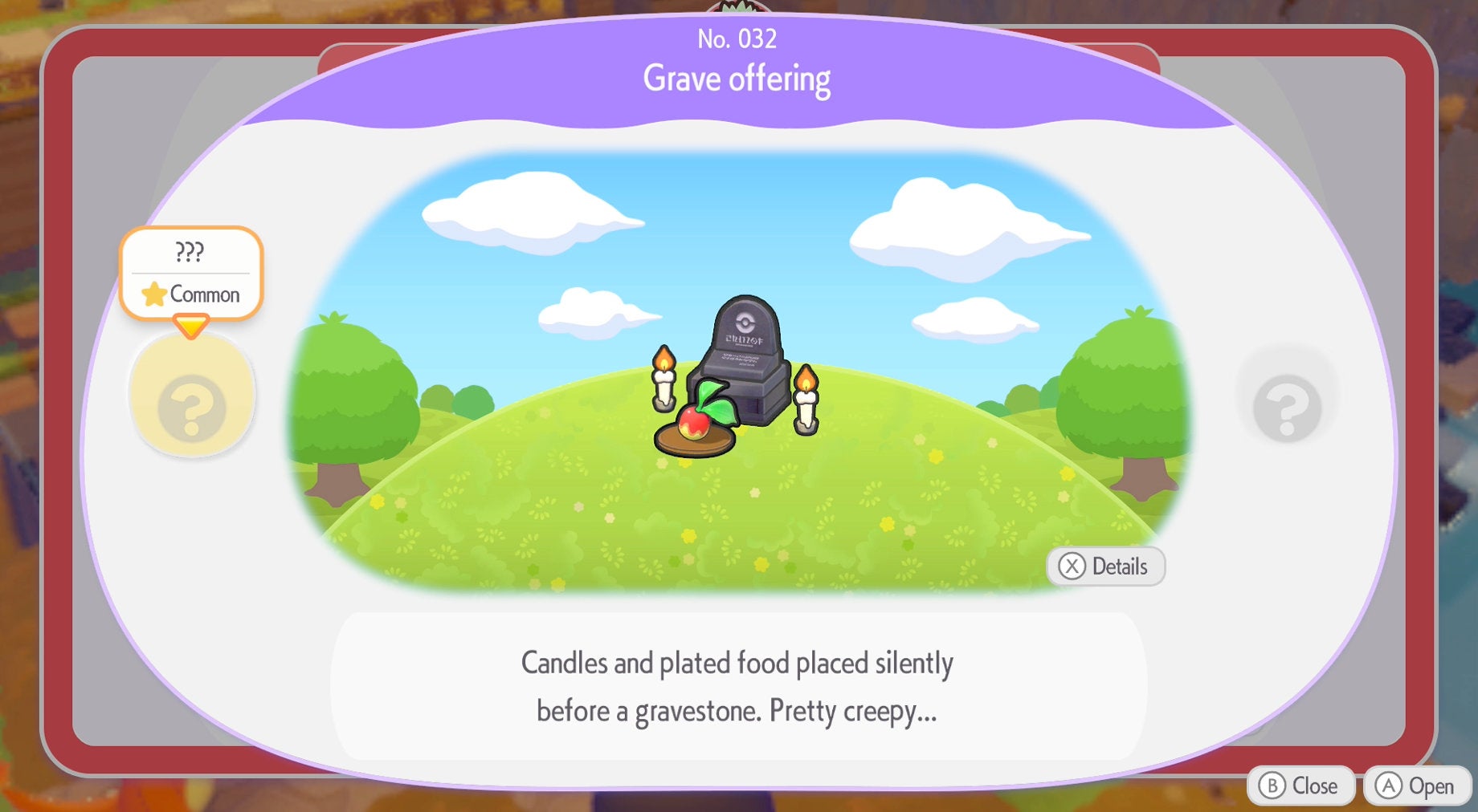 The Grave Offering habitat page in Pokopia.