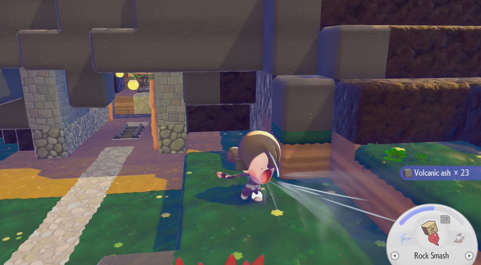 Sucking up materials in Pokopia.