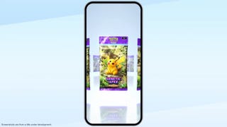 The Pikachu Genetic Apex Booster Pack from Pokemon TCG Pocket is shown on a mobile phone screen