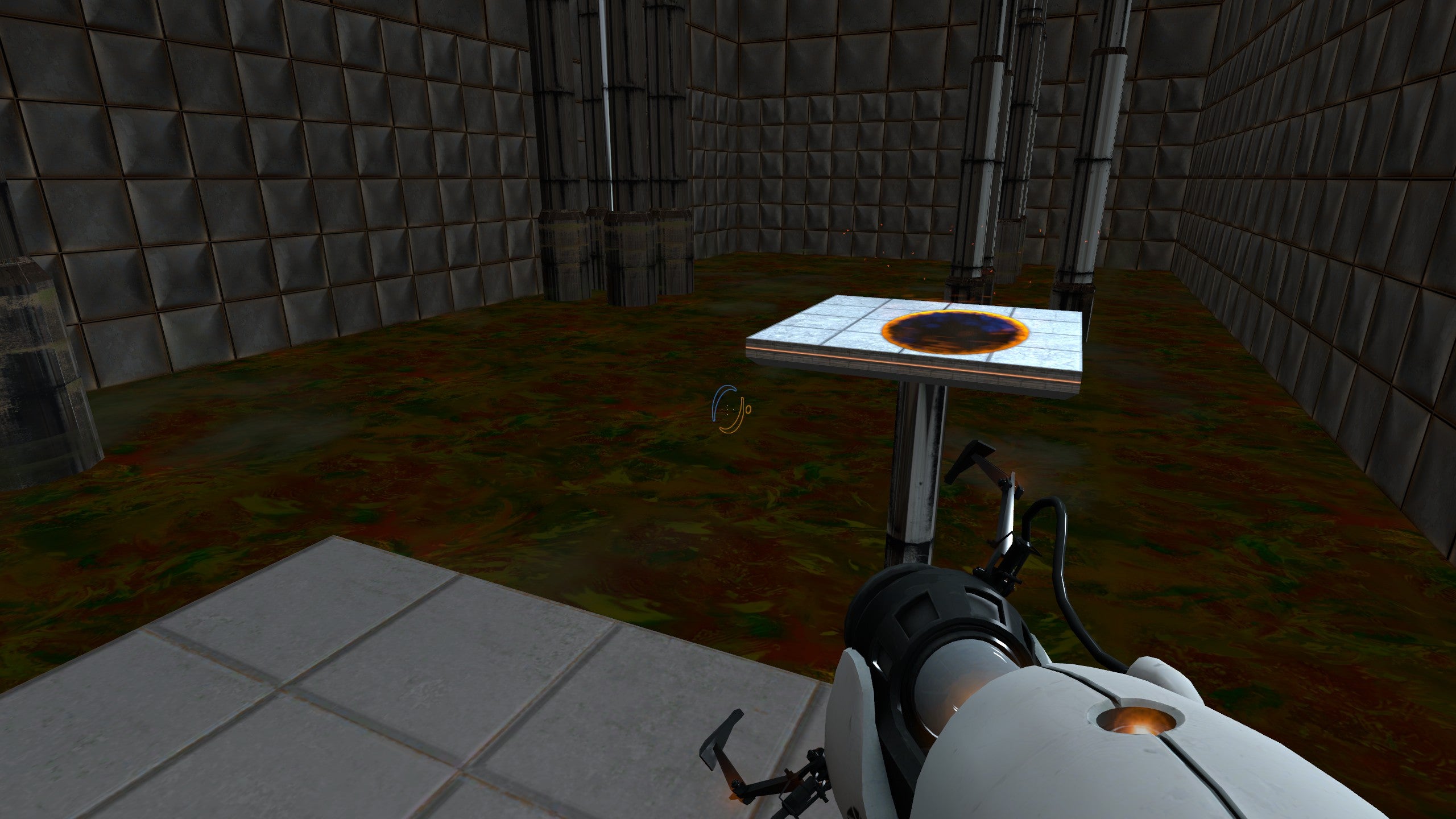 Admiring some fatal sludge in Portal.