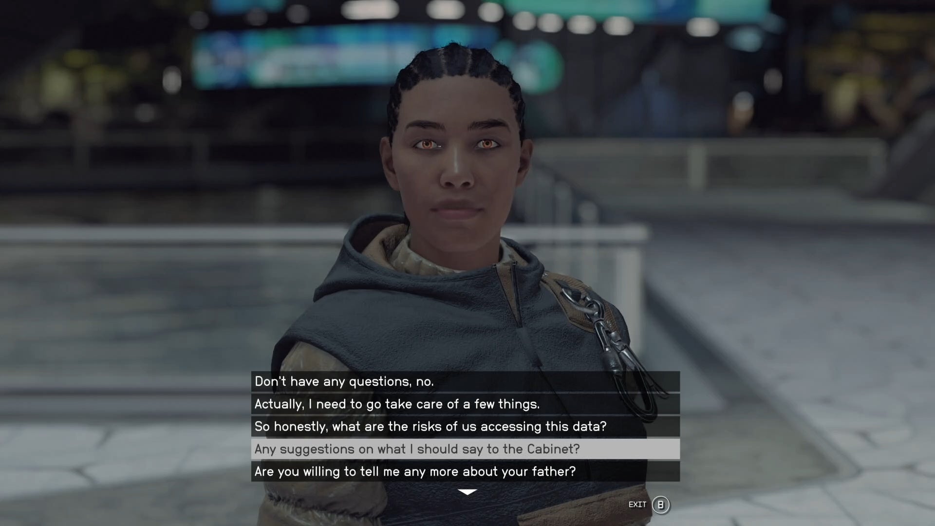 first person view of speaking with hadrian