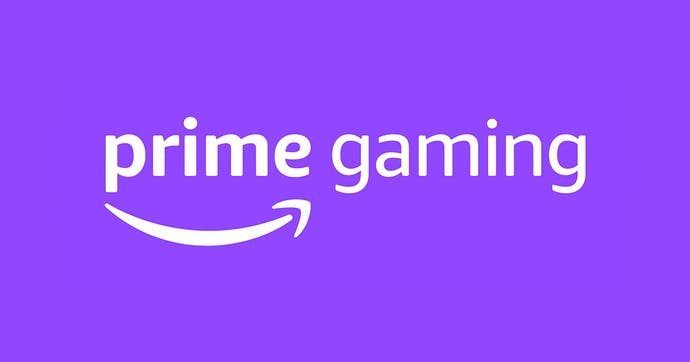 Prime gaming logo on a purple background.