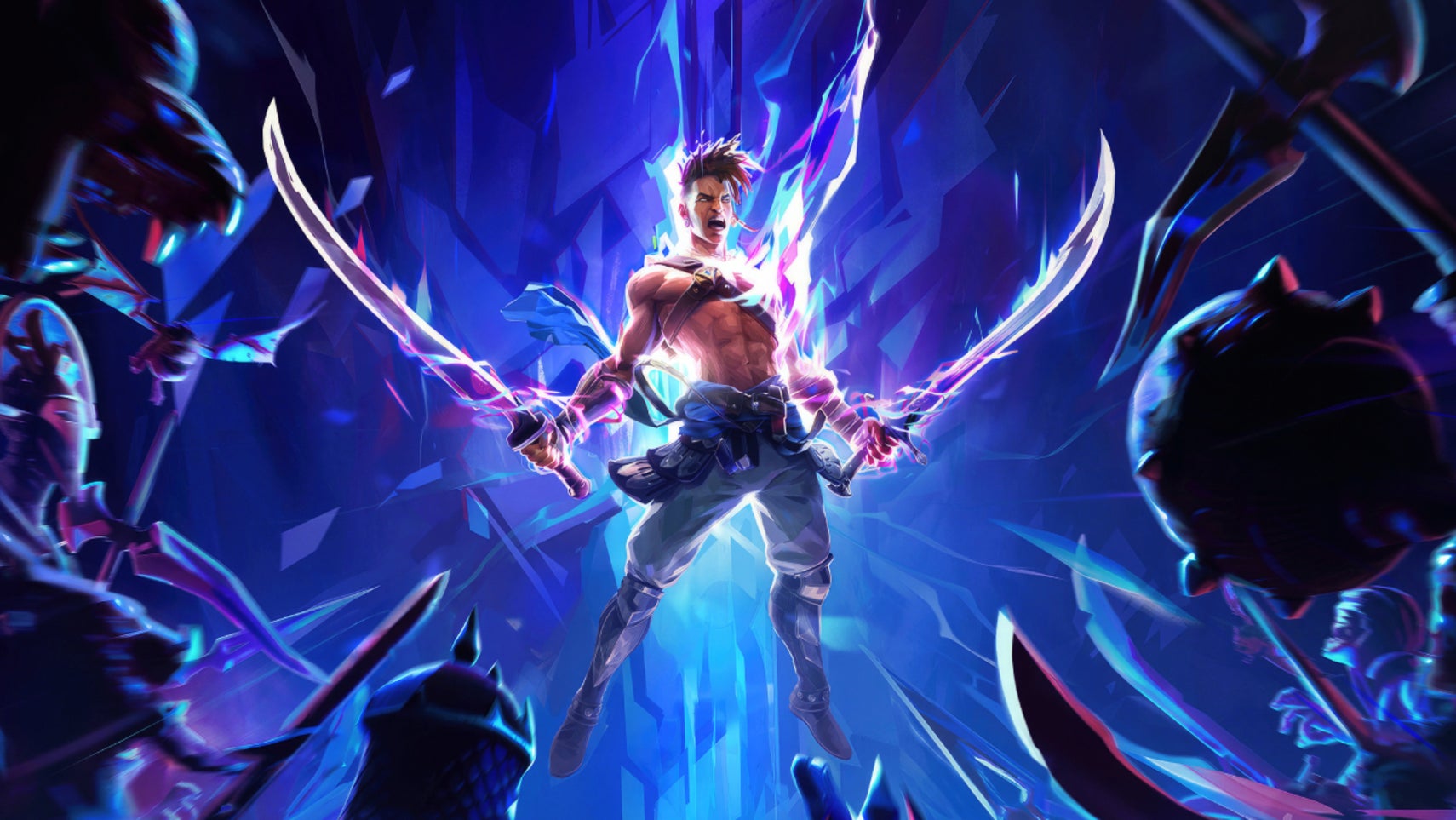 Sargon, the main character of Prince of Persia: The Lost Crown, wielding his swords. - 1