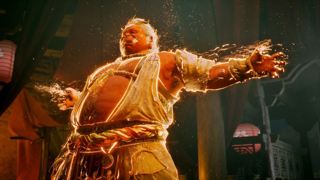 Project Windless image showing a large male glowing with a firey aura