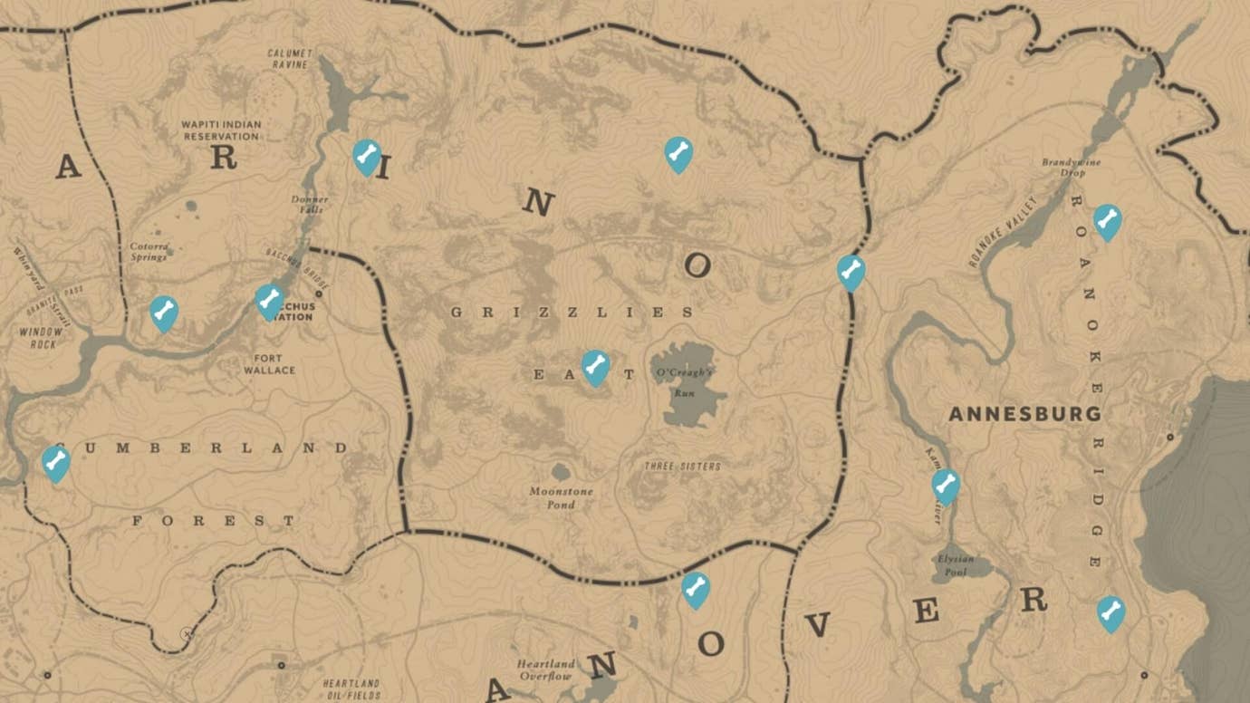 Dinosaur Rdr2 Red Dead Redemption 2 Dinosaur Bone locations | VG247