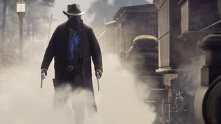 Arthur can be seen with a mask on his face while dual-wielding pistols in Red Dead Redemption 2