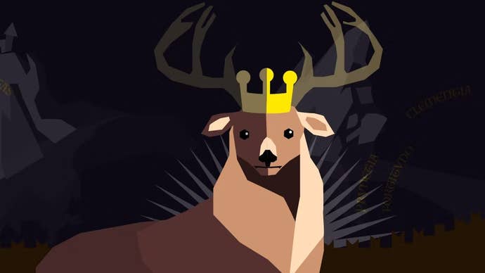 REIGNS DEER in a crown