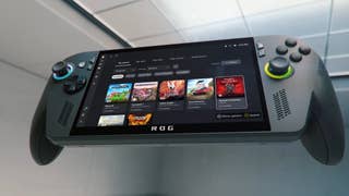 ROG Xbox Ally console showing menu on screen