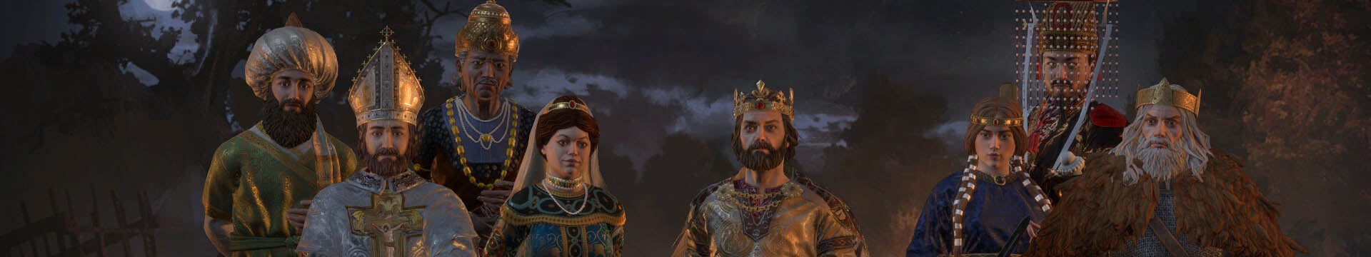 The rulers of Crusader Kings 3 look out at you - 84