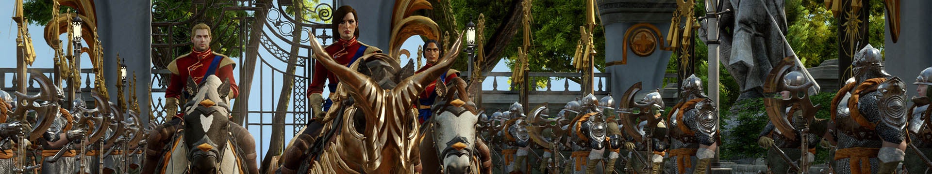 The Inquisition march into town in Dragon Age: Inquisition - 50