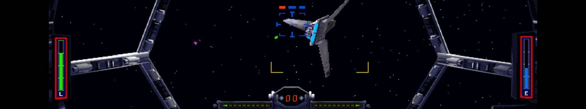 A view from the cockpit in Star Wars: Tie Fighter - 47