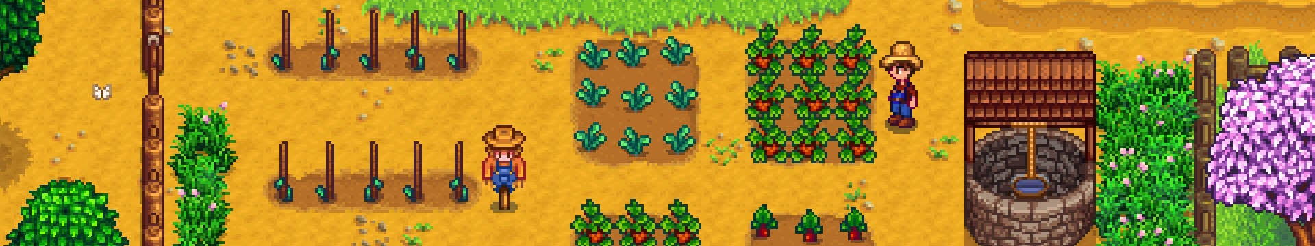 A famer surveys their land in Stardew Valley - 76