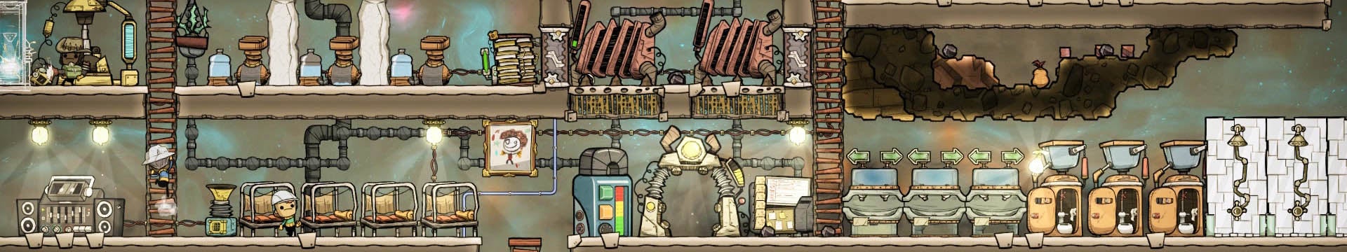 A colony ticks over in Oxygen Not Included