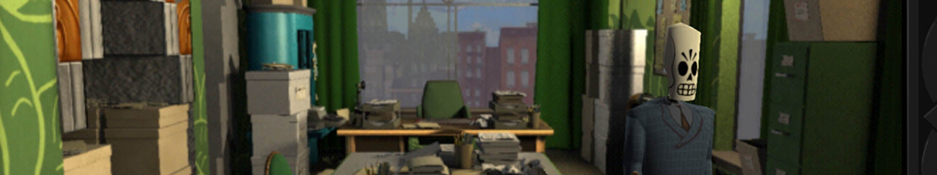 A shot of Manny's office in Grim Fandango - 64