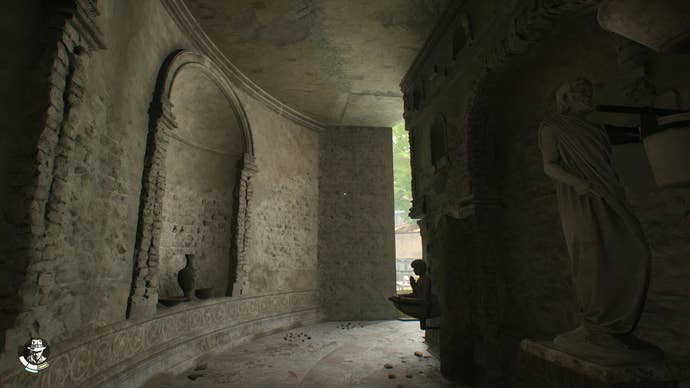 RTGI demonstration in Indiana Jones and the Great Circle (stone interior)