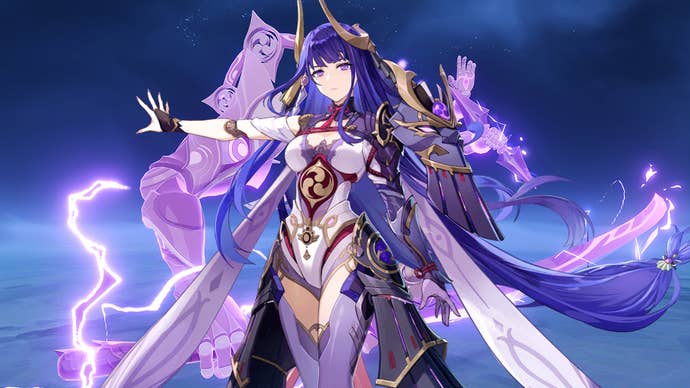 Raiden Shogun from Genshin Impact.