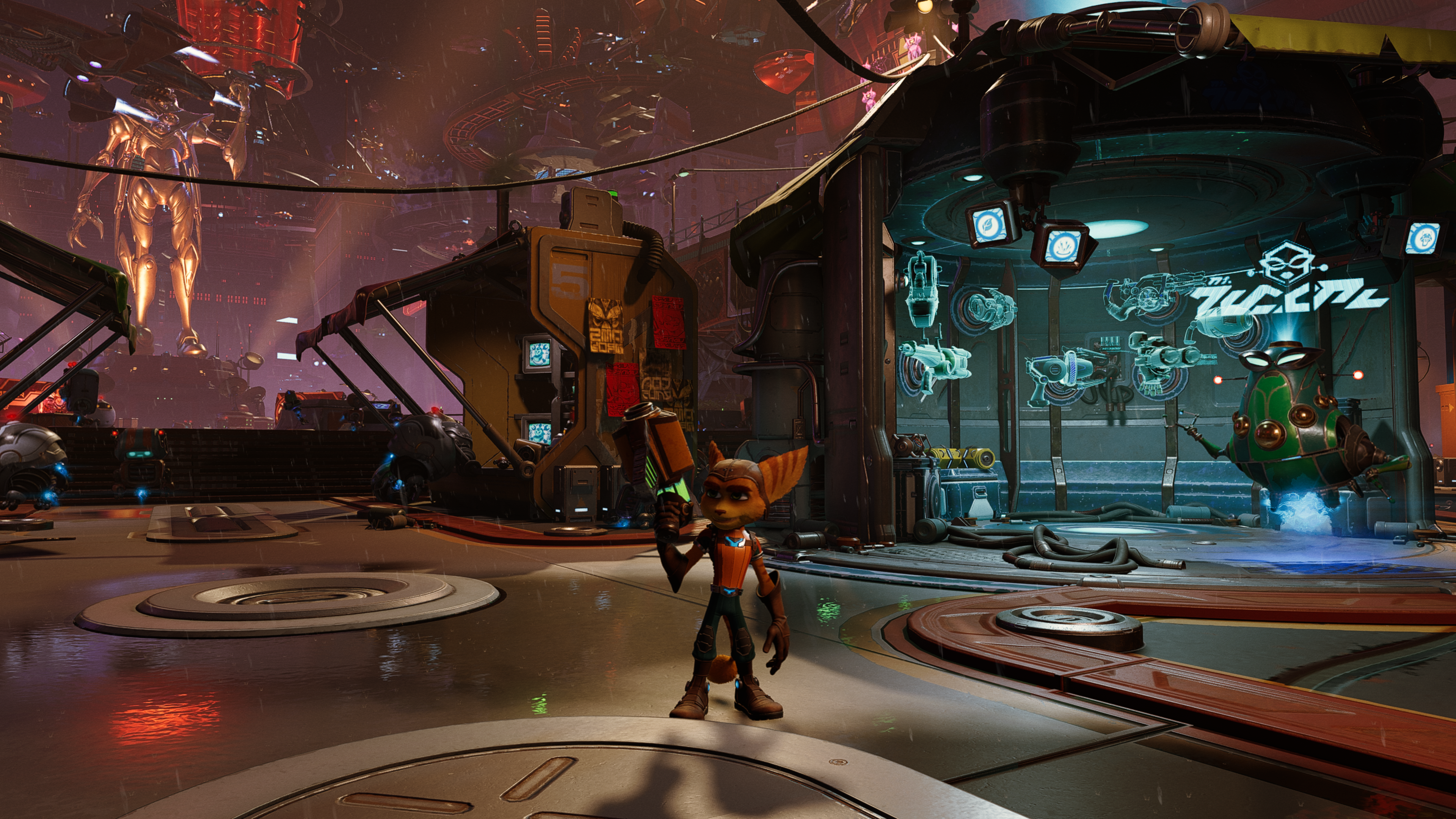 Ratchet &amp; Clank: Rift Apart running on its High preset.