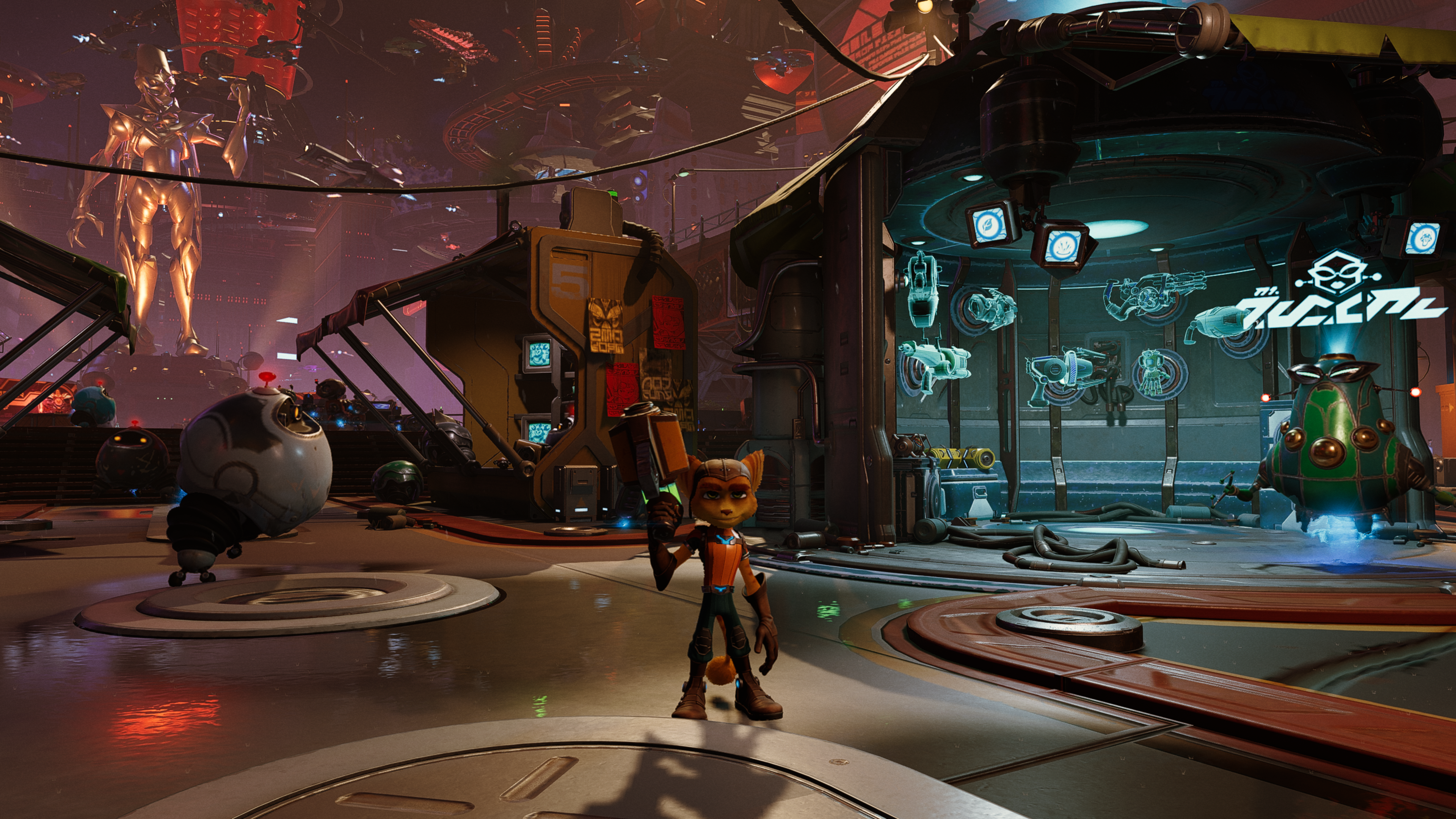 Ratchet &amp; Clank: Rift Apart running on its Low preset.