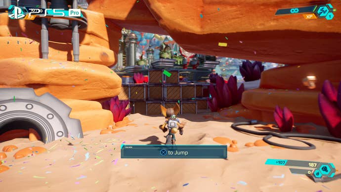 screenshot of ratchet and clank rift apart on ps5 pro