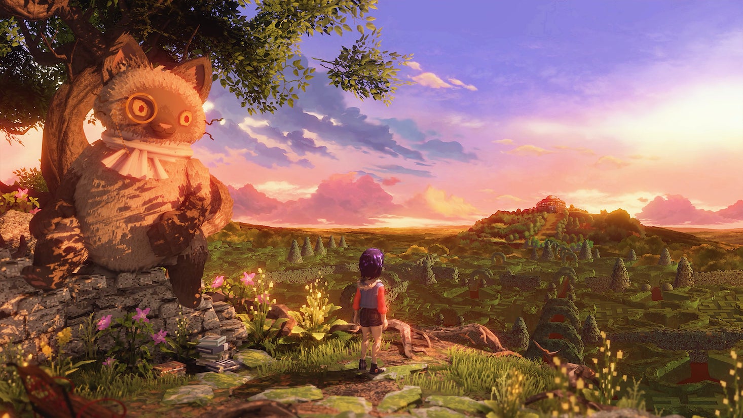 Ravenlok stares at a beautiful sunset