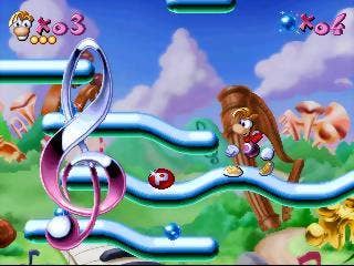 Rayman platforms towards a musical note