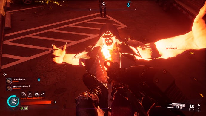 A hulking Rook vampire gets staked to death in Redfall.