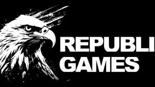 Republic Games logo showing the studio name in white writing on a black background with a bird of prey to the right hand side