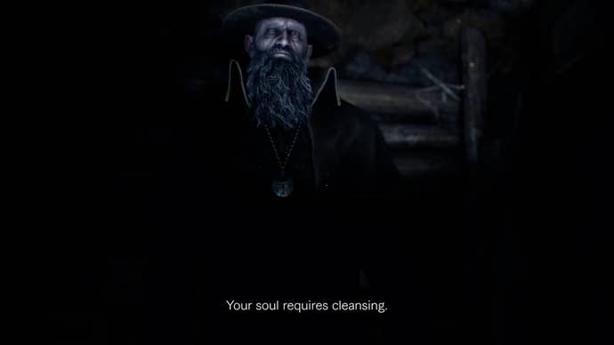 Chief Mendez walks towards Leon menacingly in the Resident Evil 4 remake