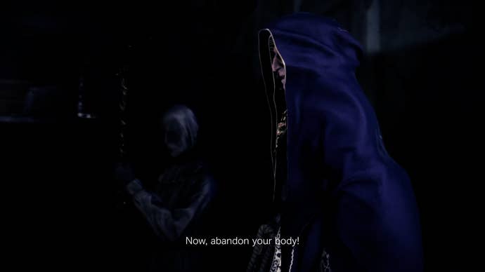 Osmund Saddler descends a flight of stairs in the Resident Evil 4 remake