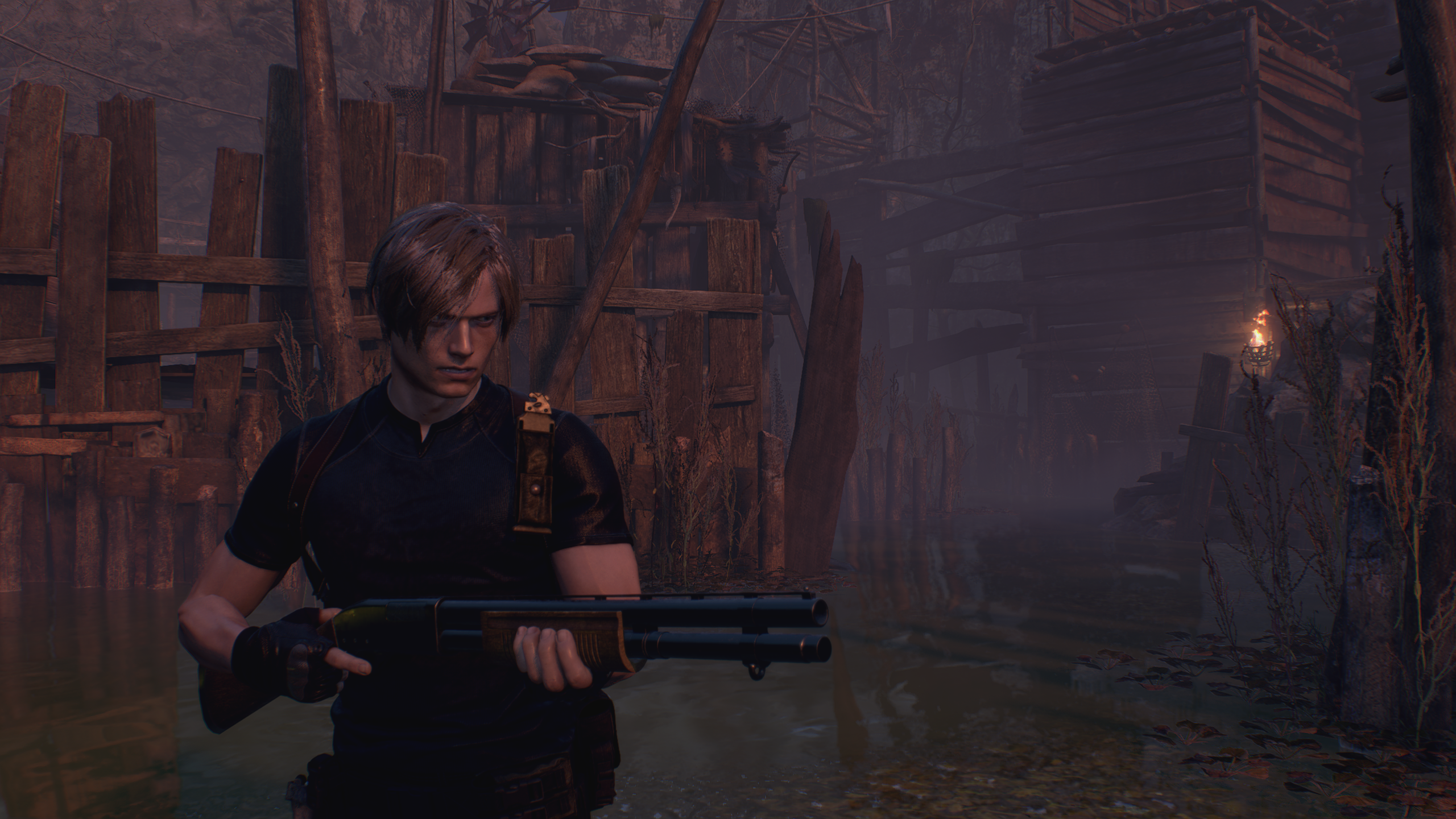 The Resident Evil 4 remake running on its Balanced preset.