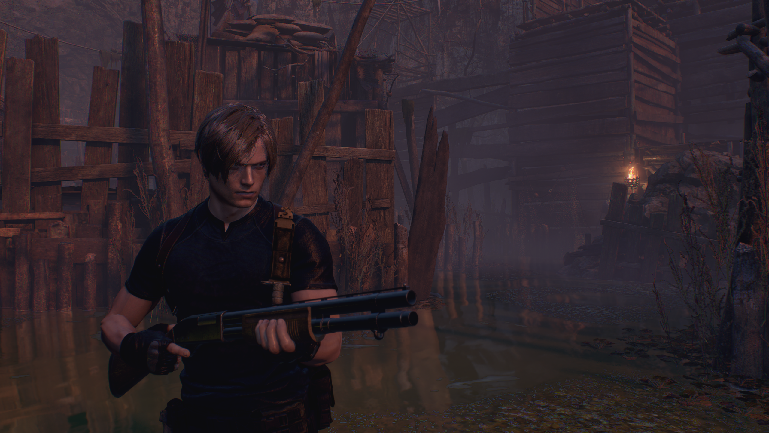 The Resident Evil 4 remake running on its Ray Tracing preset.