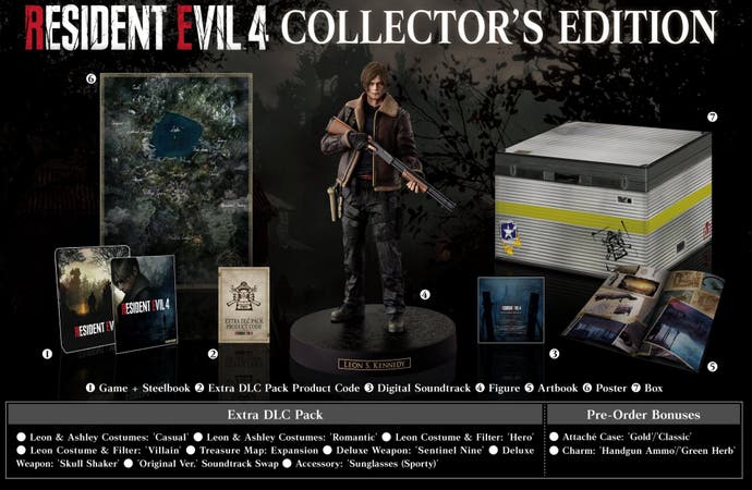 Die Collector's Edition von Resident Evil 4 Remake.