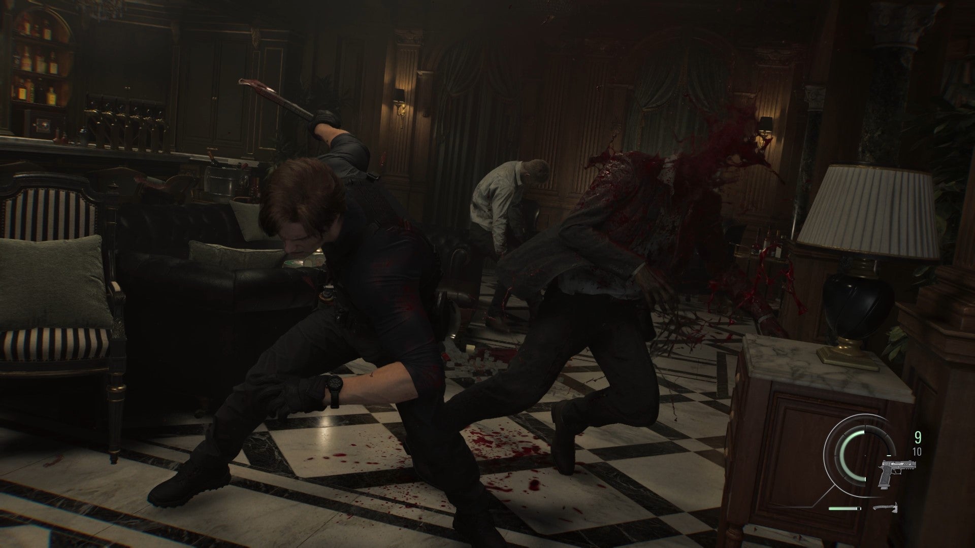 Leon beheads a zombie with his hatchet in Resident Evil Requiem. - 6