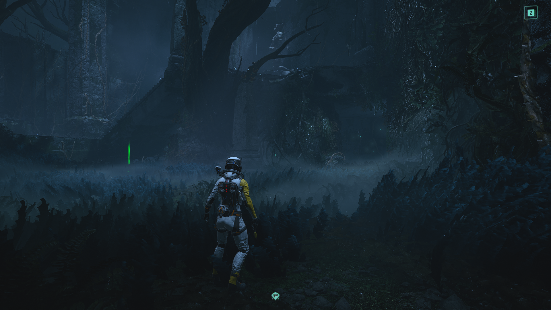 Returnal running on PC at High quality.