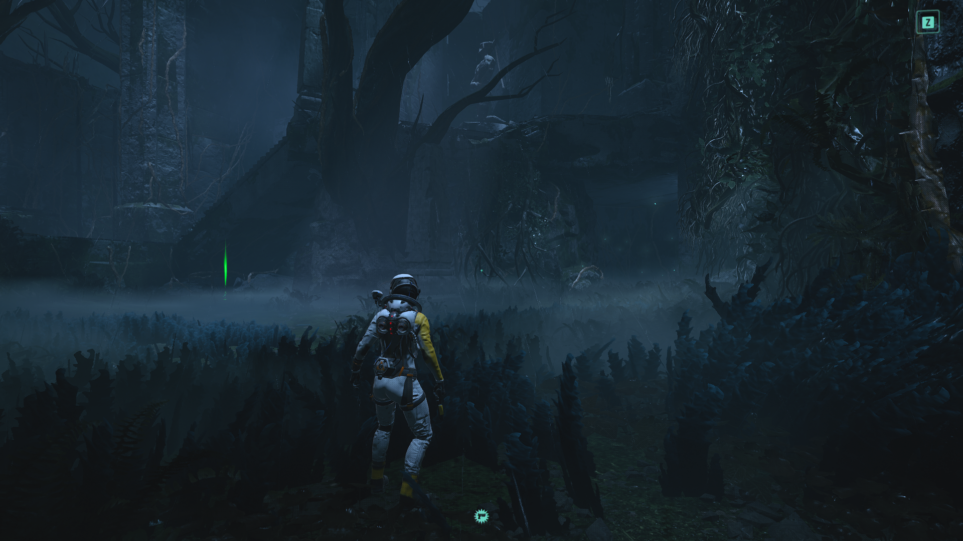 Returnal running on PC at Low quality.