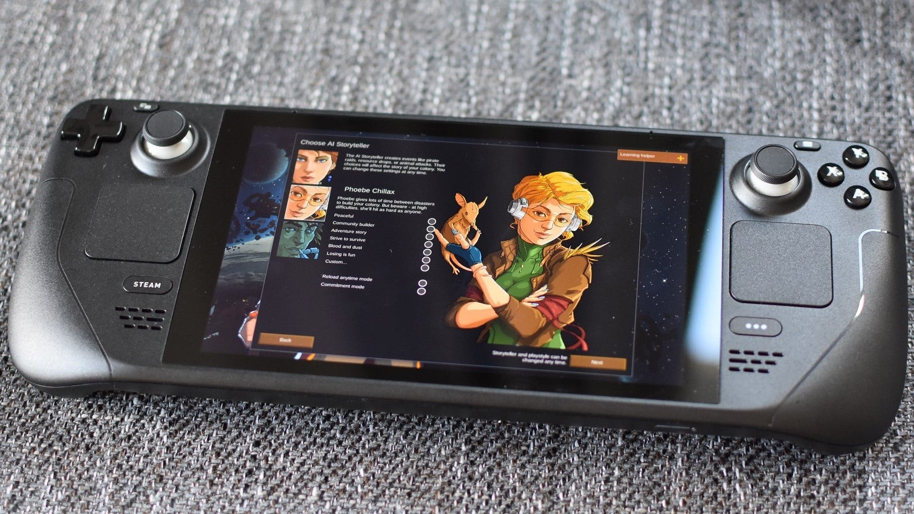 RimWorld running on a Steam Deck. - 30