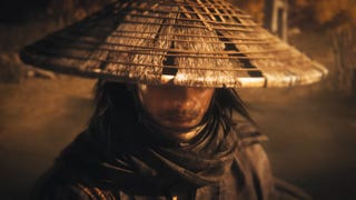 Ronin wearing a conical straw hat in Rise of the Ronin